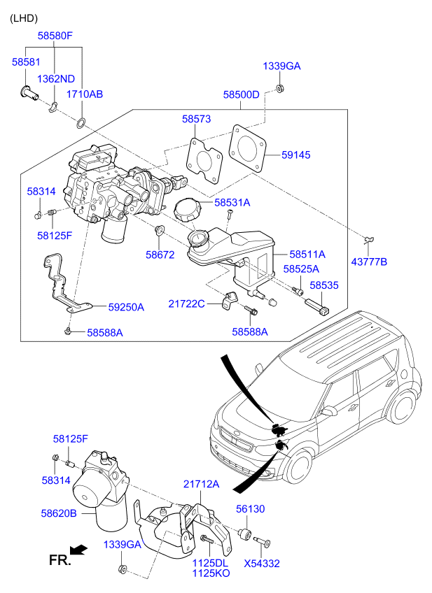 Brake Master Cylinder, Booster