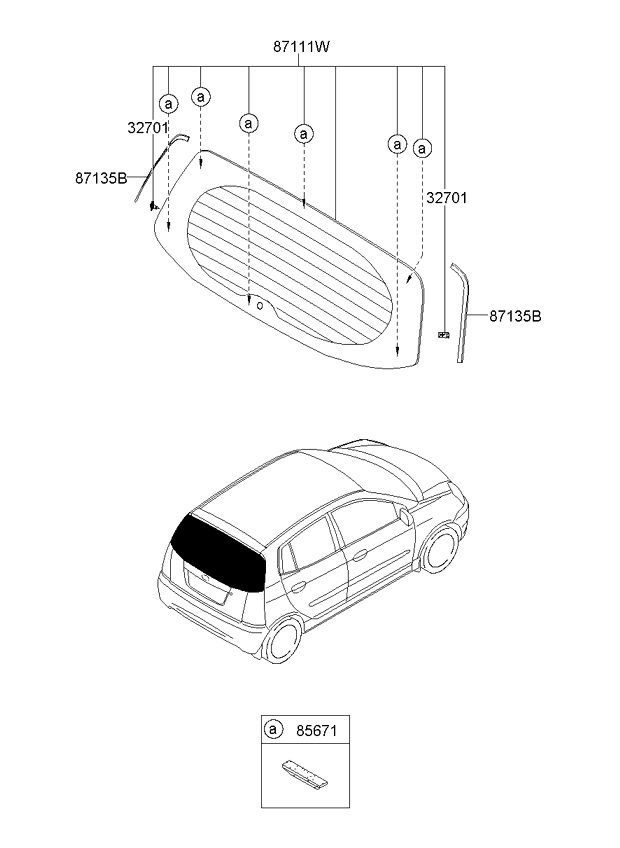 Rear Window Glass Moulding