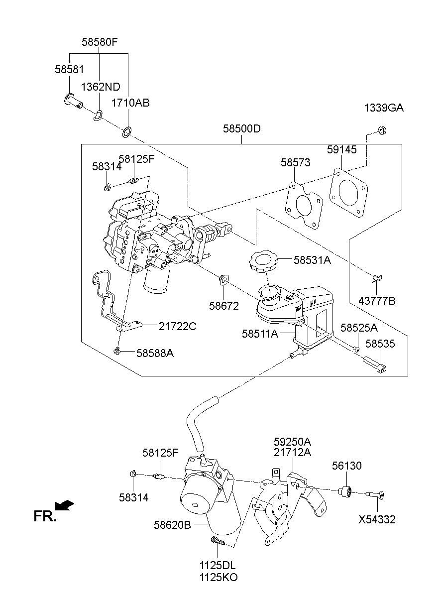 Brake Master Cylinder, Booster