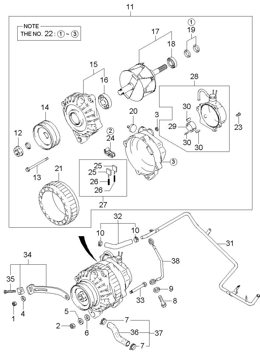 37331-42001 Bearing-Front Kia | YoshiParts