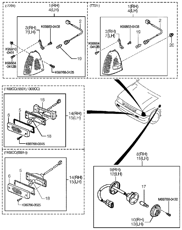 Front Combination Lamps