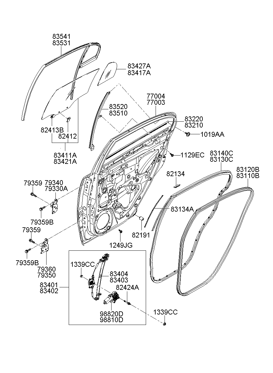 Rear Door Panel & Moulding