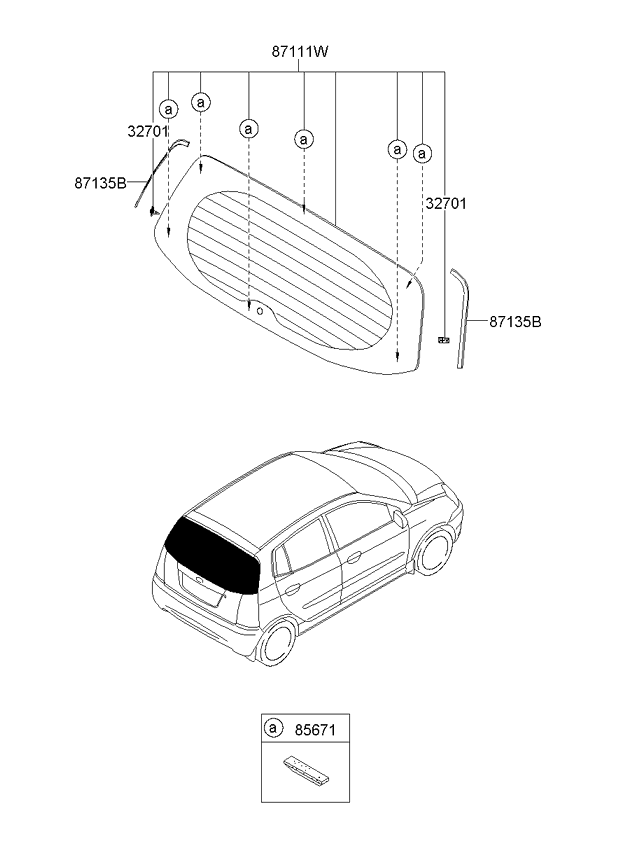 Rear Window Glass Moulding