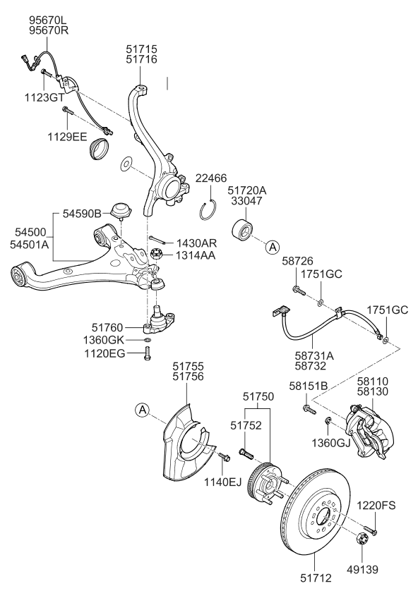 Front Axle Hub & Drive Shaft