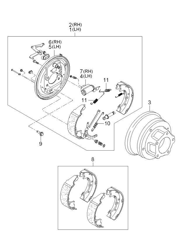 Freno de rueda trasera