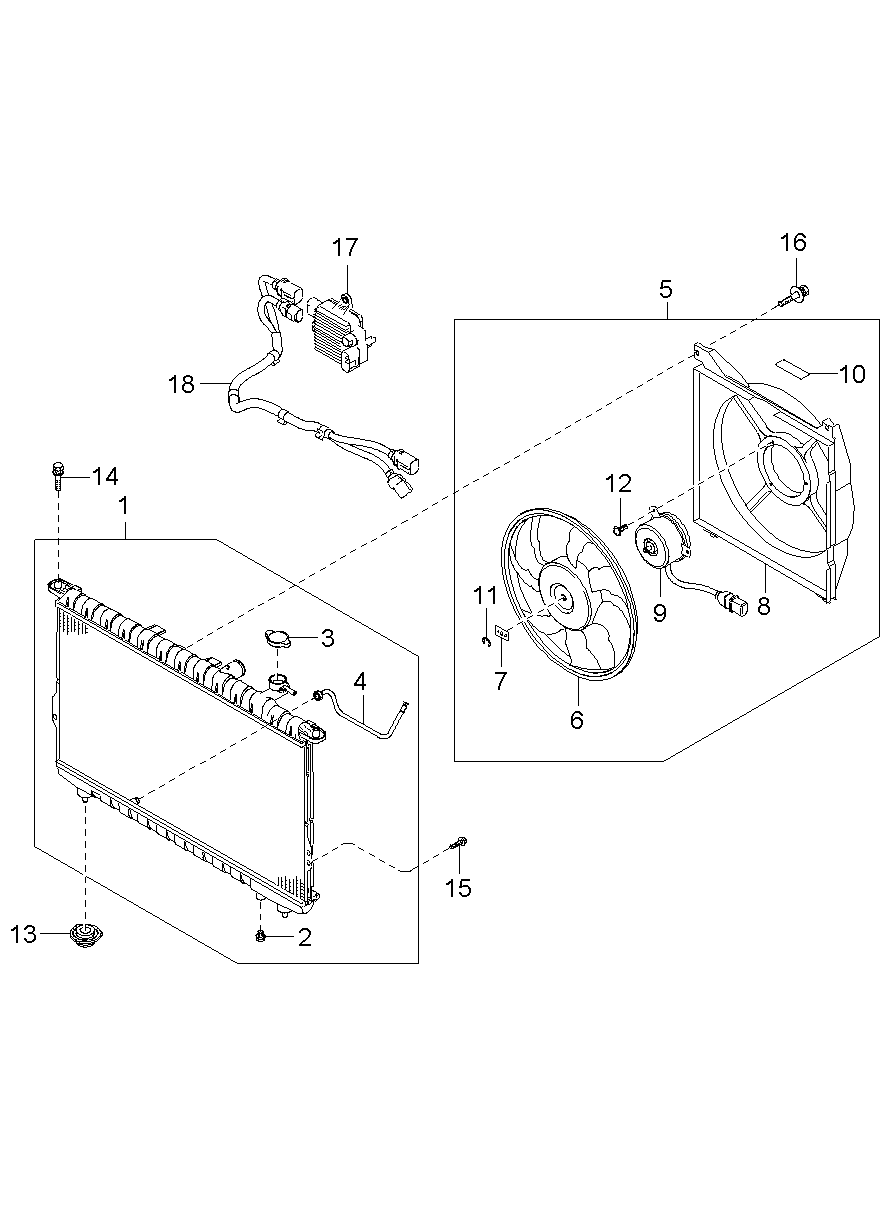 25386-3F180 Motor-Radiator Cooling Fan Kia | YoshiParts