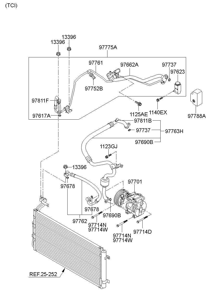 Aircon System Cooler Line