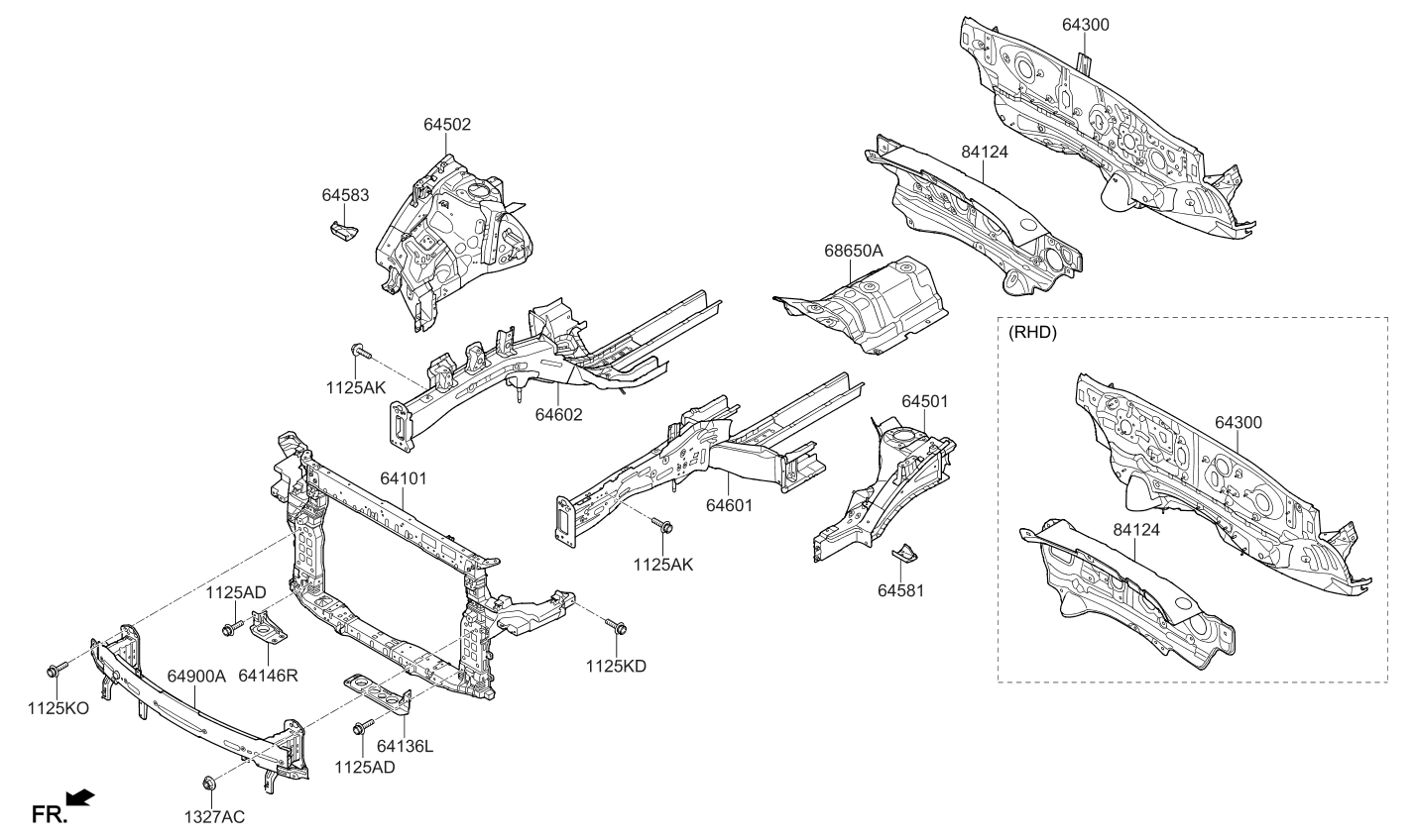 Fender Apron Radiator Support Panel