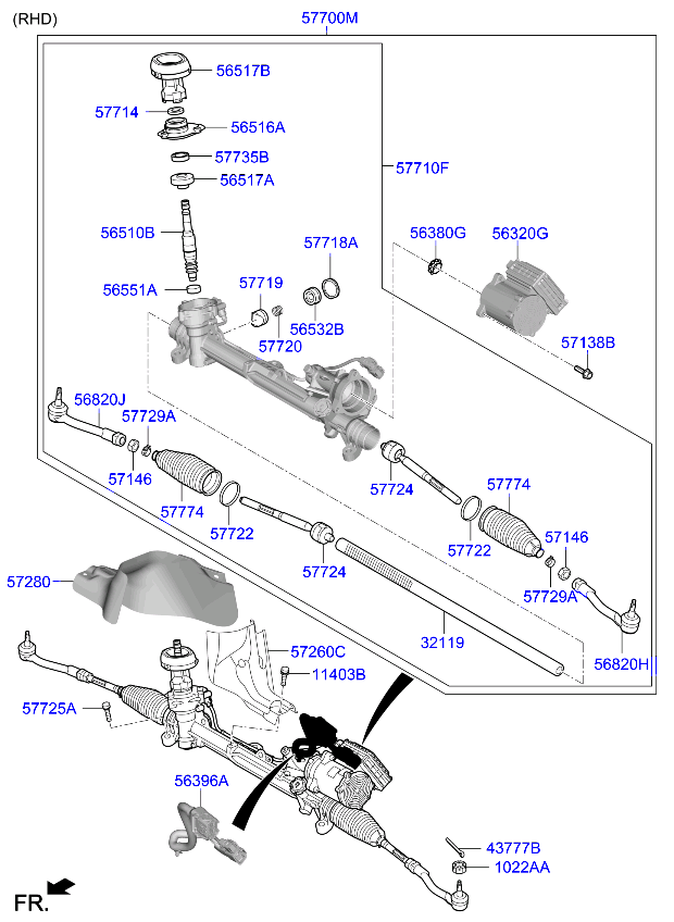 Caja de cambios de dirección asistida