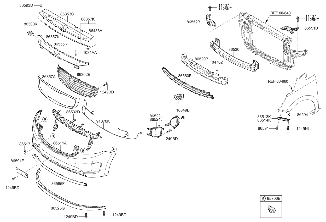 86565-A9000 Skid Plate-Fr Bumper Kia | YoshiParts