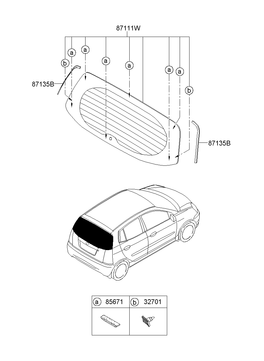 Rear Window Glass Moulding