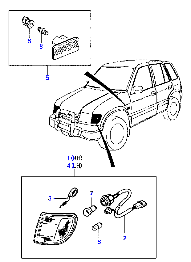 Front Combination Side Turn Signal Lamp