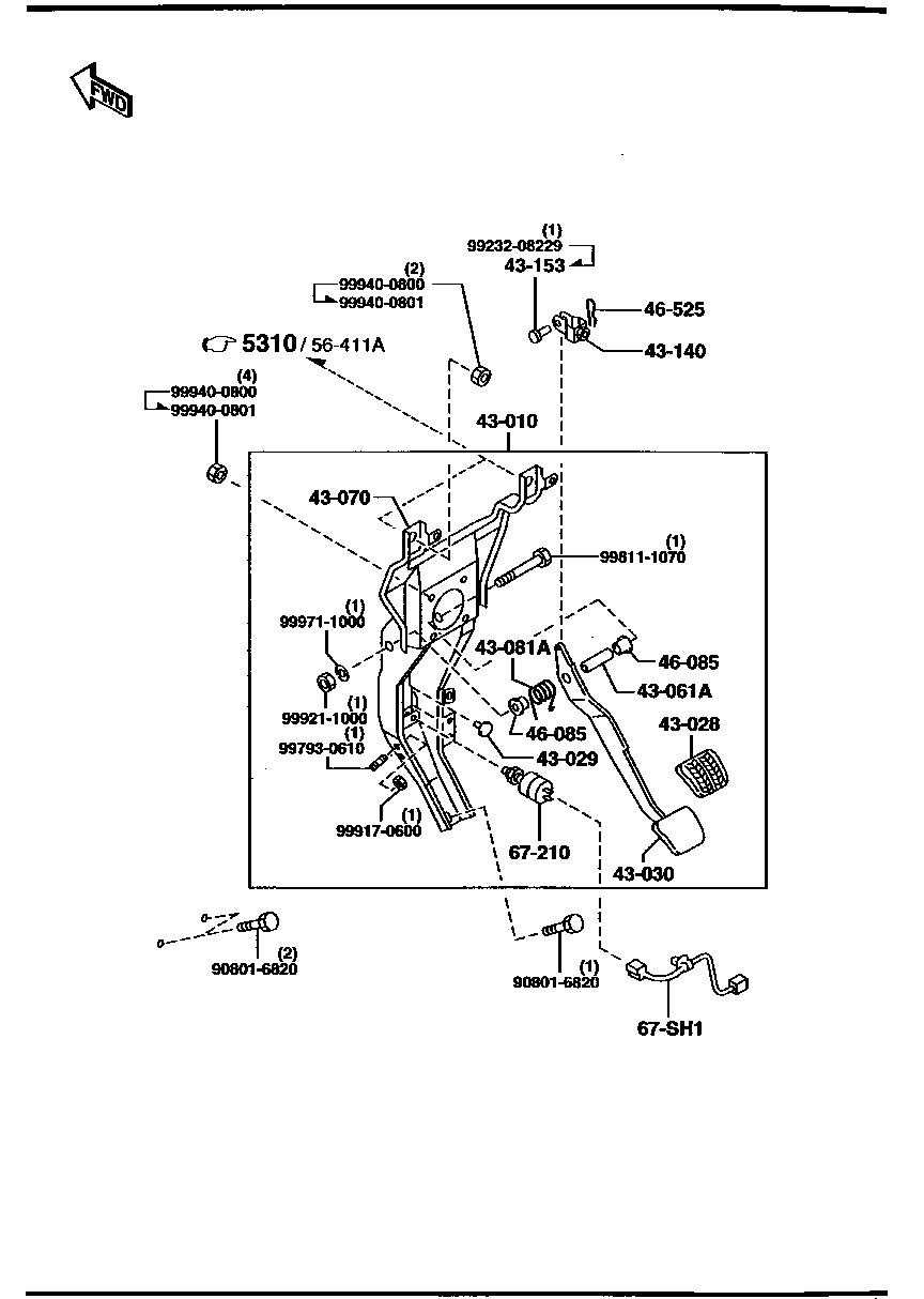 Clutch Brake Pedals