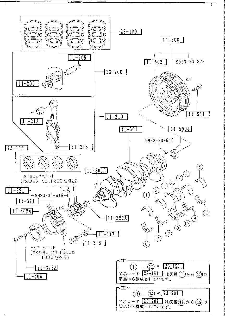 Piston, Crankshaft & Flywheel