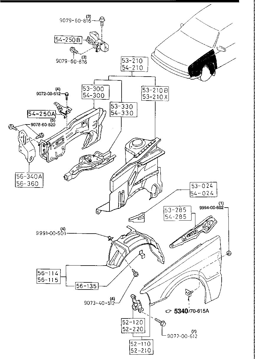 Fender & Wheel Apron Panels