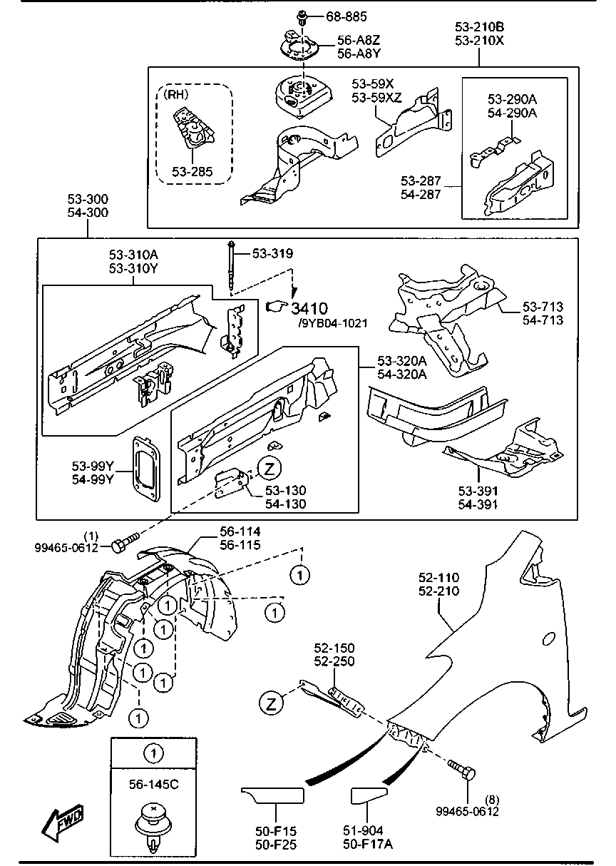 Fender & Wheel Apron Panels