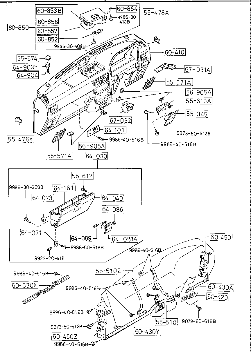 Dashboard, Related Parts