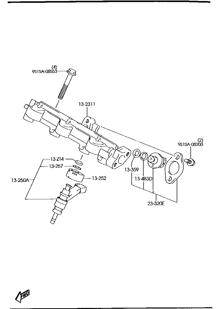 1A00-13-25Y Injector,Fuel Mazda | YoshiParts