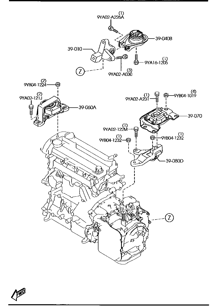Soportes de transmisión del motor