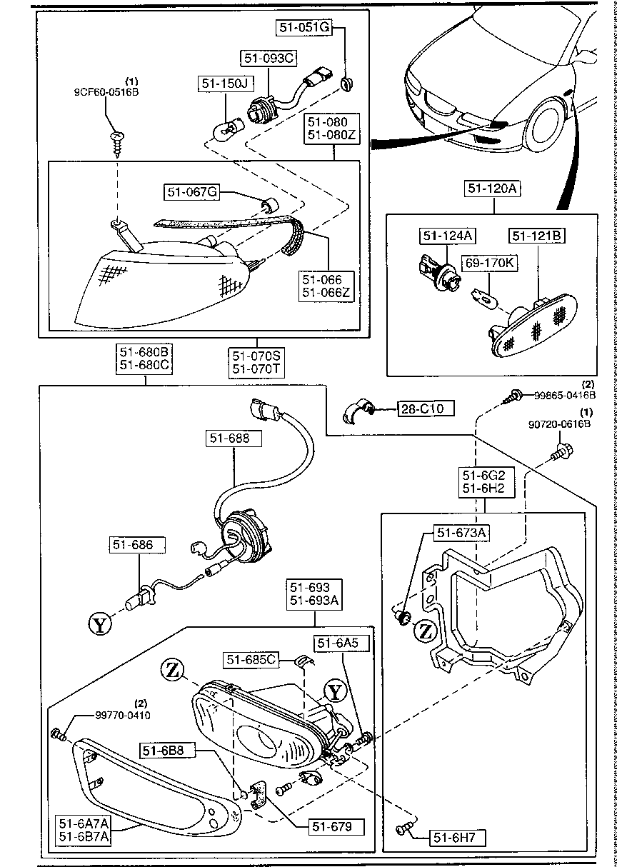 Front Combination Lamps