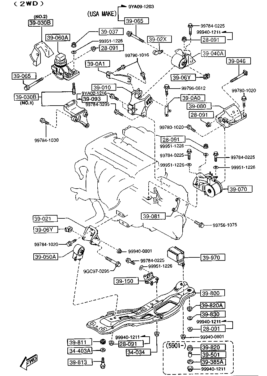 Soportes de transmisión del motor