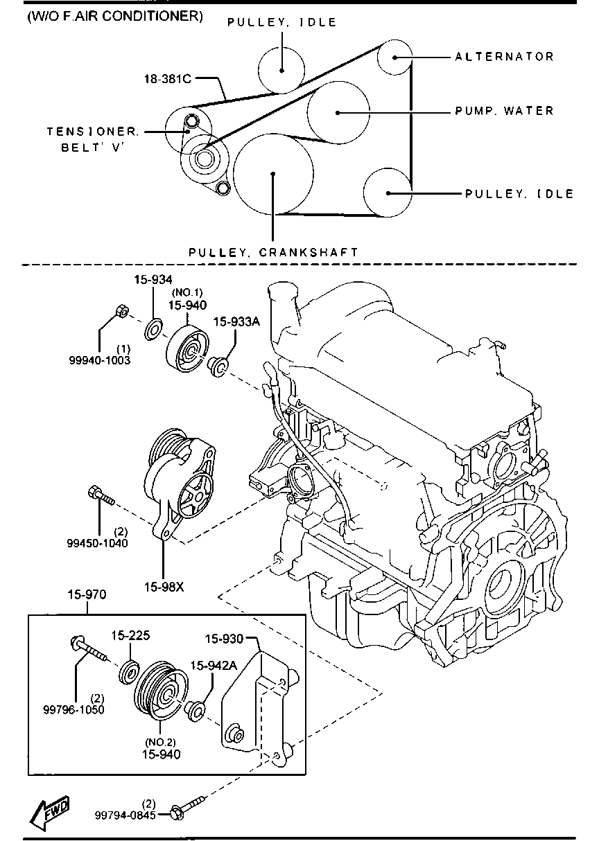 Bracket Pulley Belt