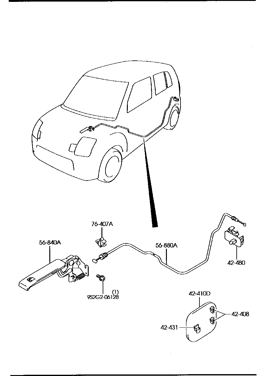 Abridor de tapa de combustible