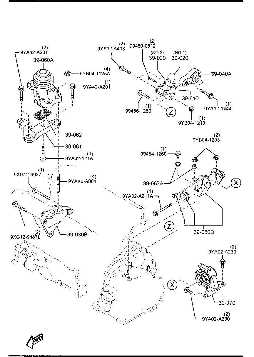 Engine & T/Mission Mountings