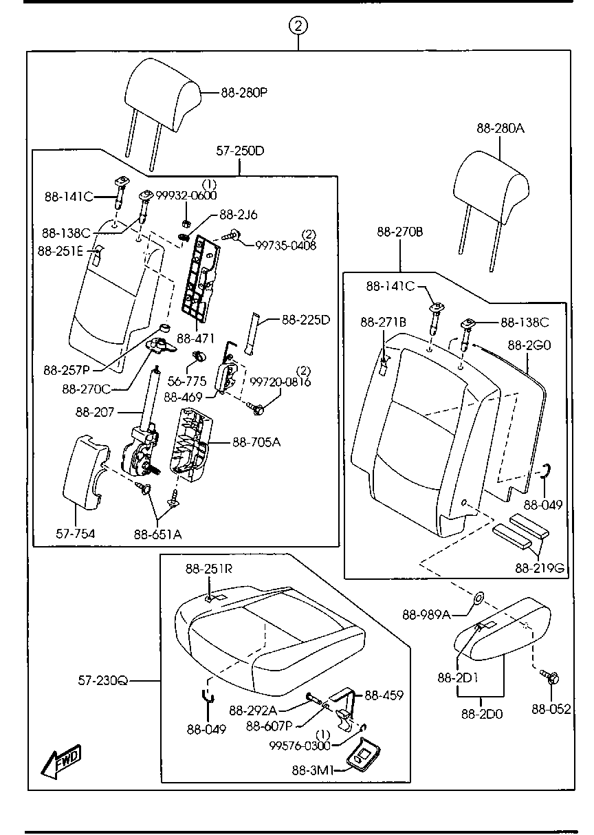 C311-88-260B11 Cushion(L),Rear Seat Mazda | YoshiParts