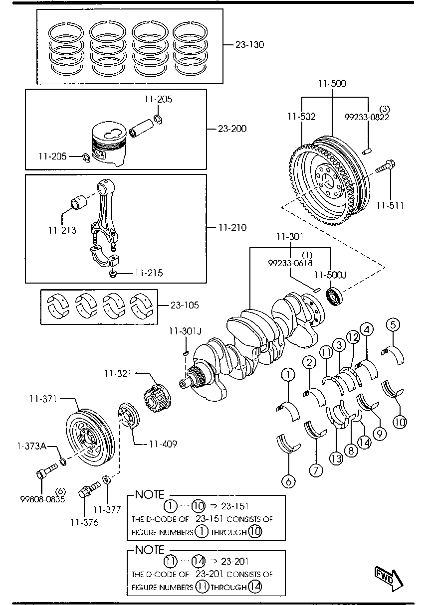 Piston, Crankshaft & Flywheel