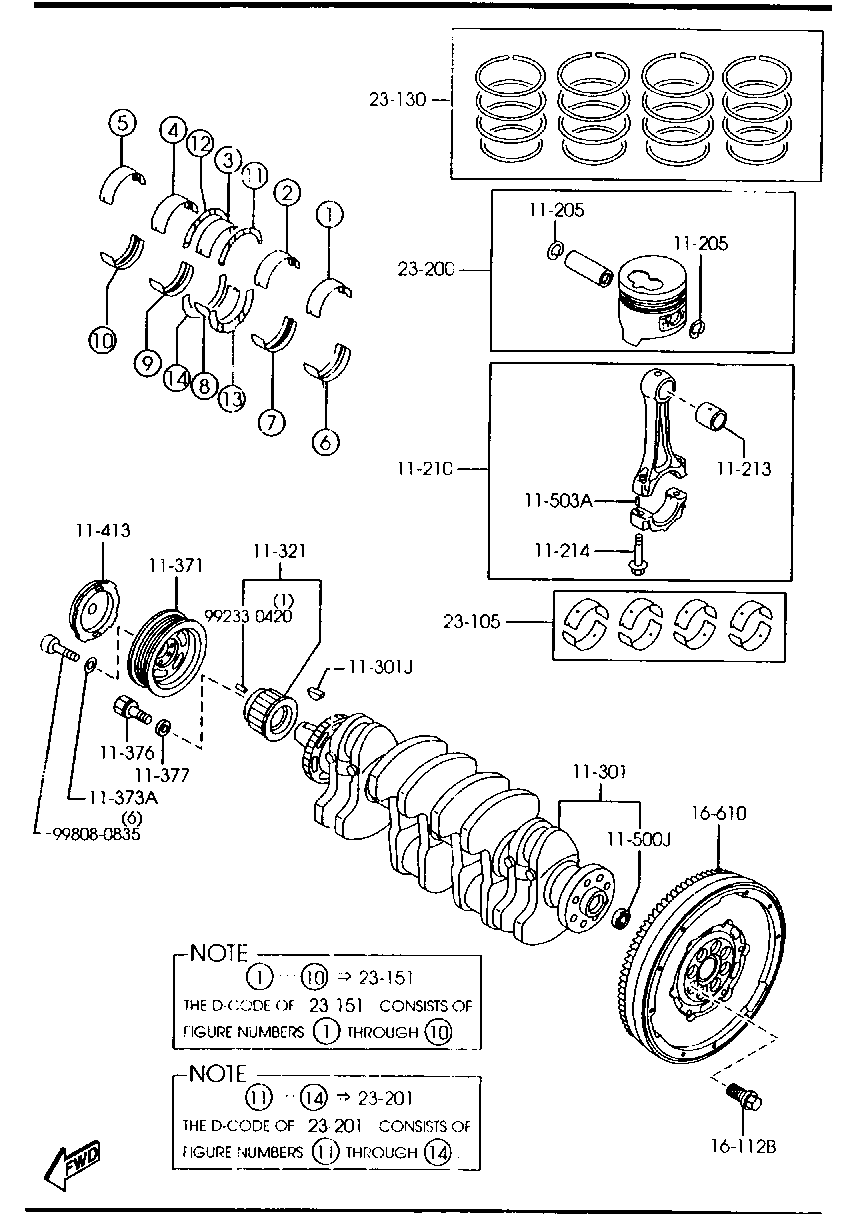 Piston, Crankshaft & Flywheel