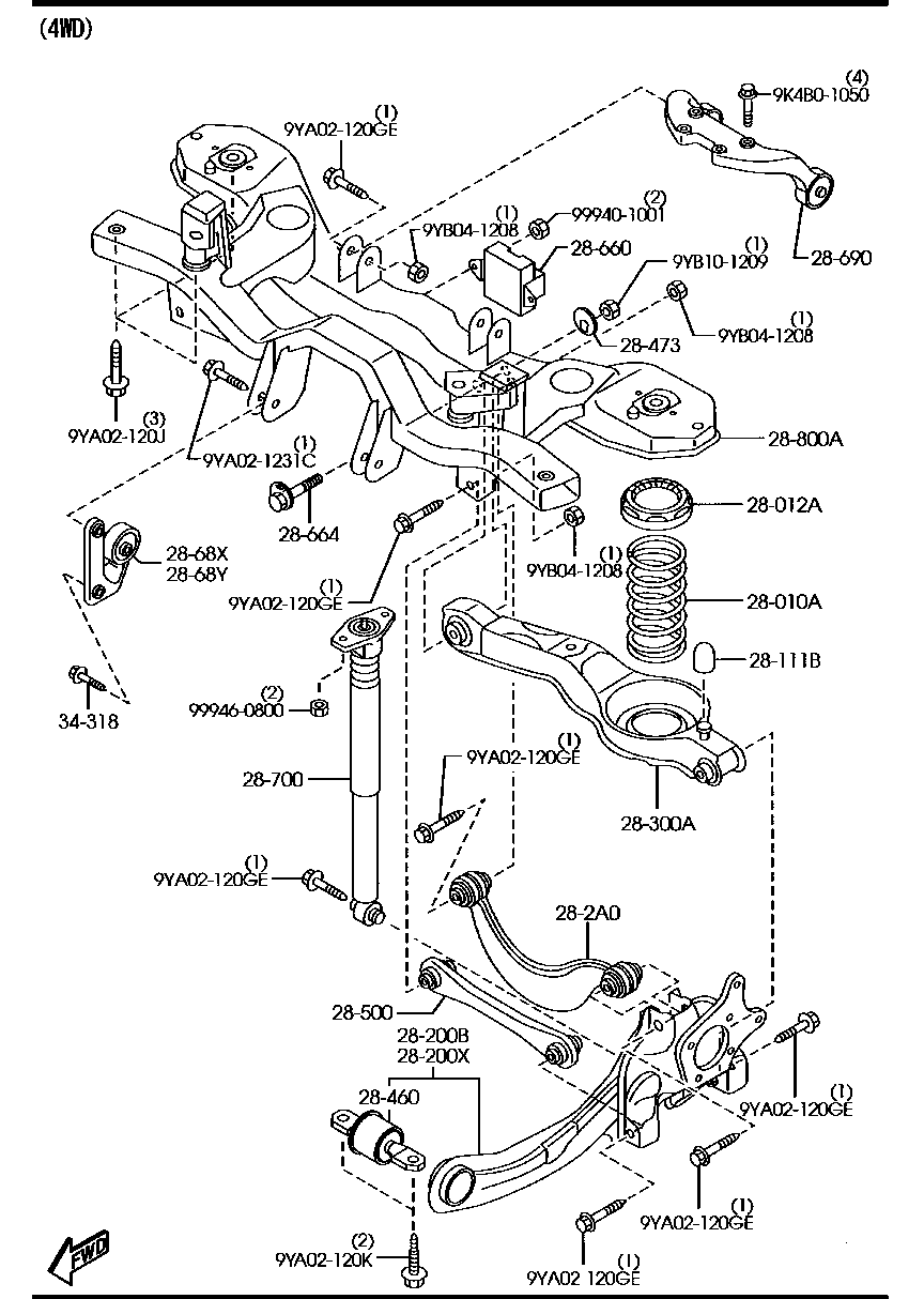 C253-28-910A Damper,Rear Mazda | YoshiParts