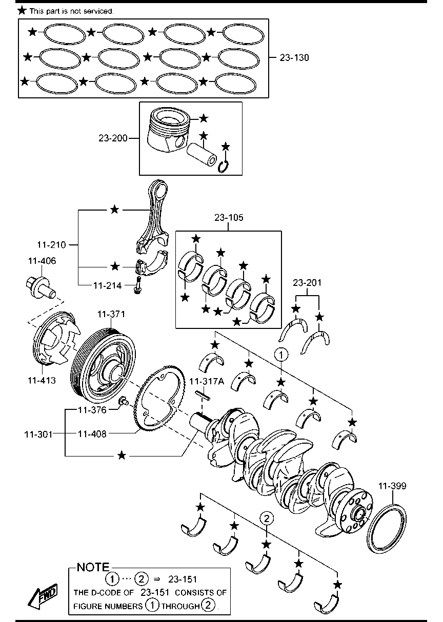 Piston, Crankshaft & Flywheel
