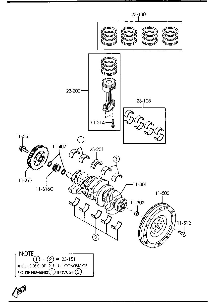 Piston, Crankshaft & Flywheel