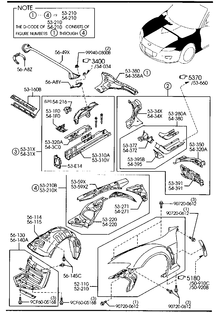 F151-56-49XA Bar,Strut Mazda | YoshiParts