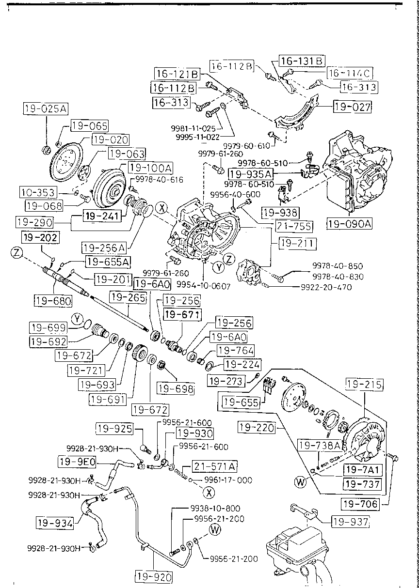 Transmission Torque Converter, Oil Pump & Pipings