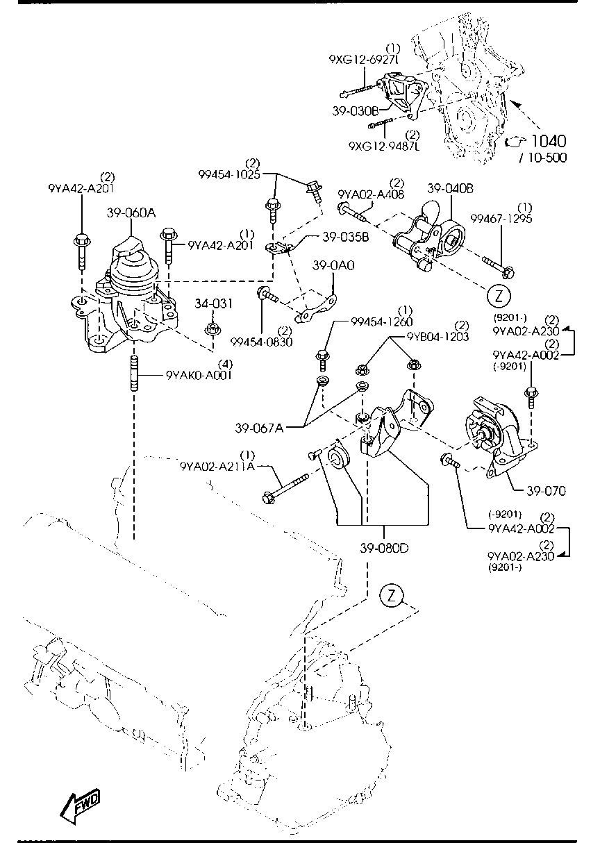 Engine & T/Mission Mountings
