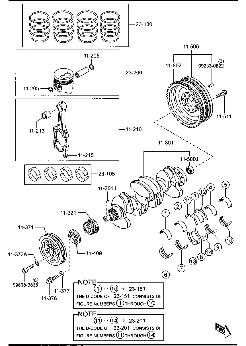 Piston, Crankshaft & Flywheel