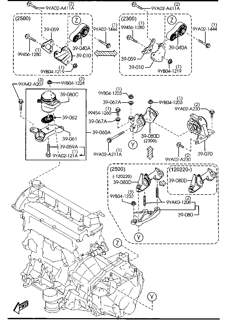 Engine & T/Mission Mountings