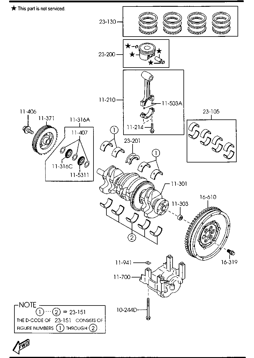Piston, Crankshaft & Flywheel
