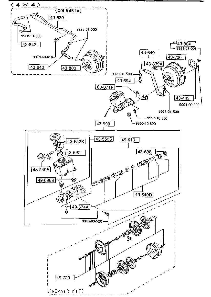 Brake Master Cylinder & Power Brake