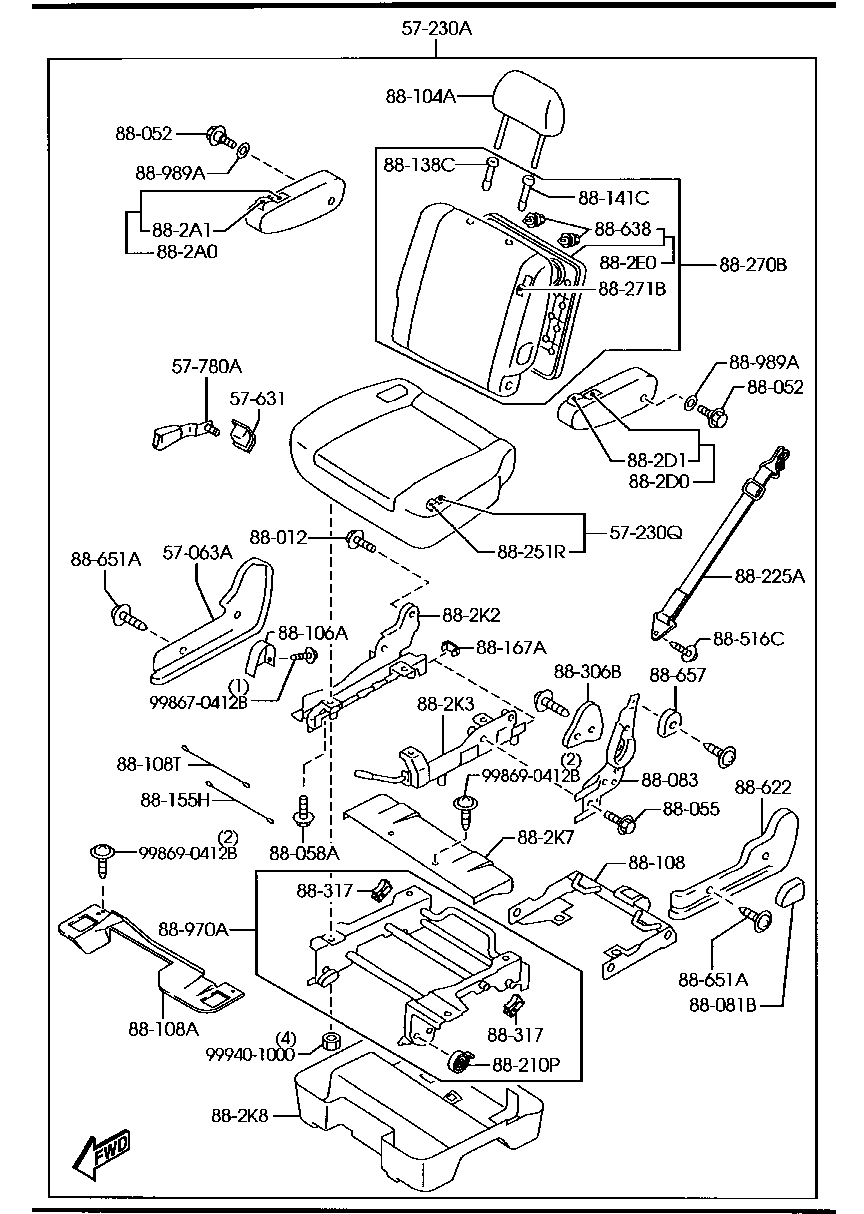LE44882A180 Trim,Arm Rest No.1 Mazda YoshiParts