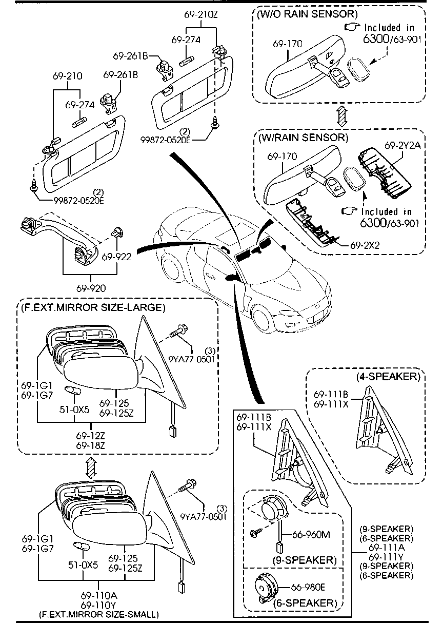 Sunvisors, Assist Handles & Mirrors