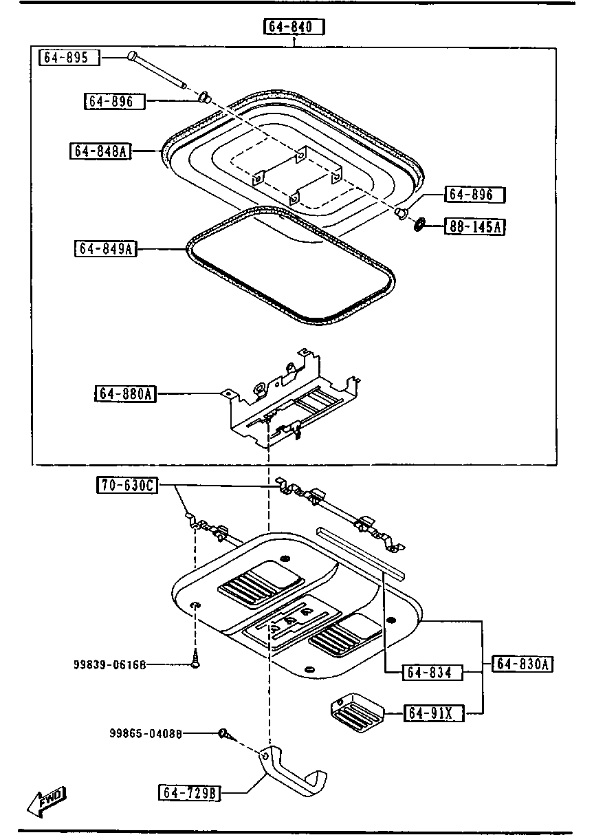 W223-64-840CYW Genuine Mazda Lid,Roof Vent. | Megazip