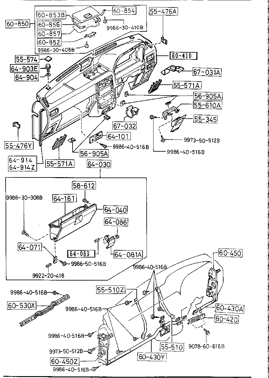 Dashboard, Related Parts