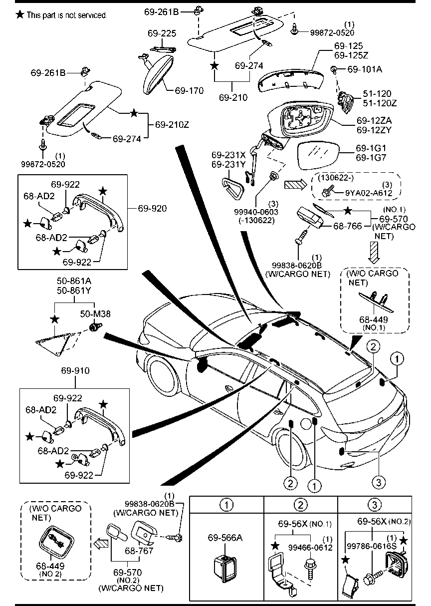 Visors Assist Handles Mirrors