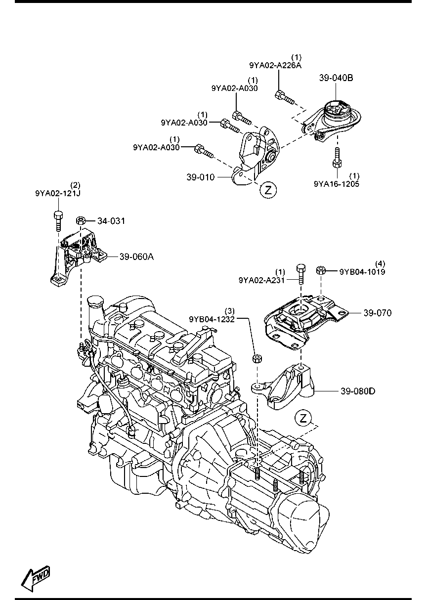 Soportes de transmisión del motor