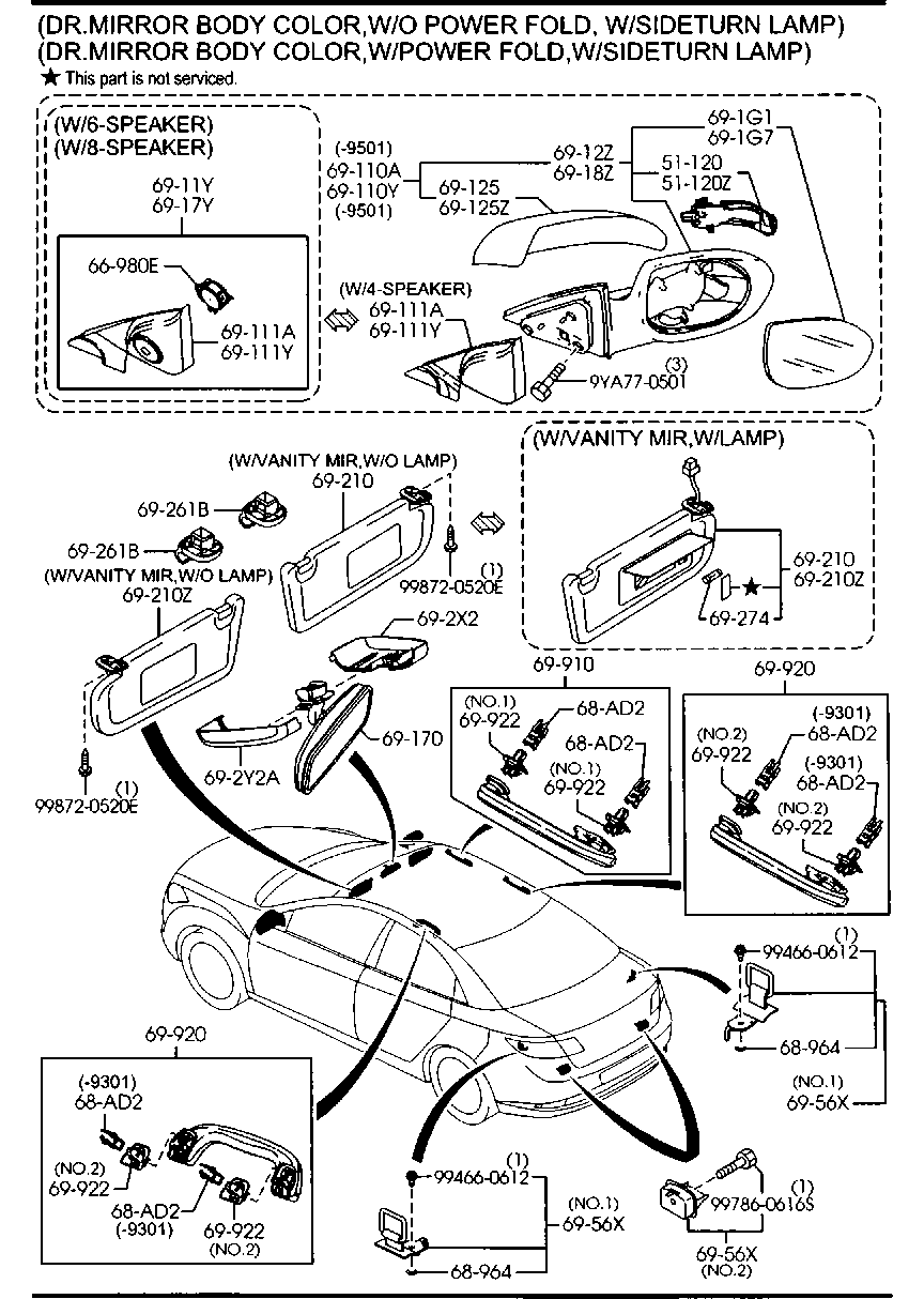 Visors Assist Handles Mirrors