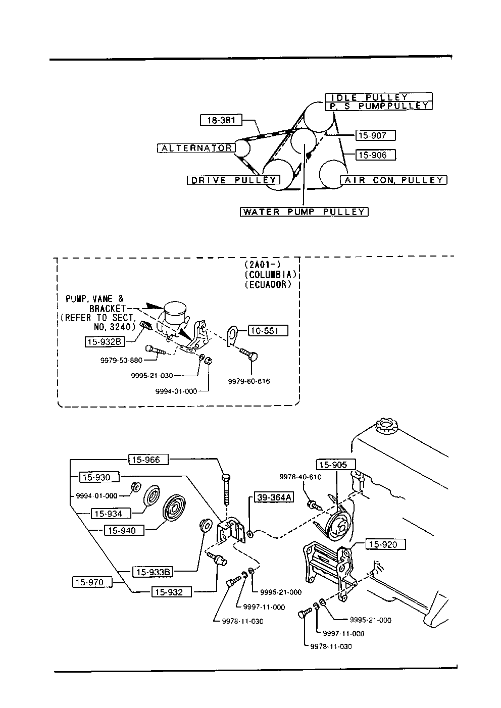 Bracket Pulley Belt