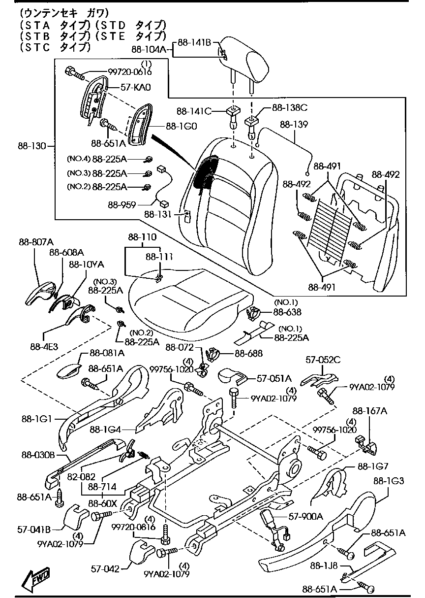 Asientos delanteros